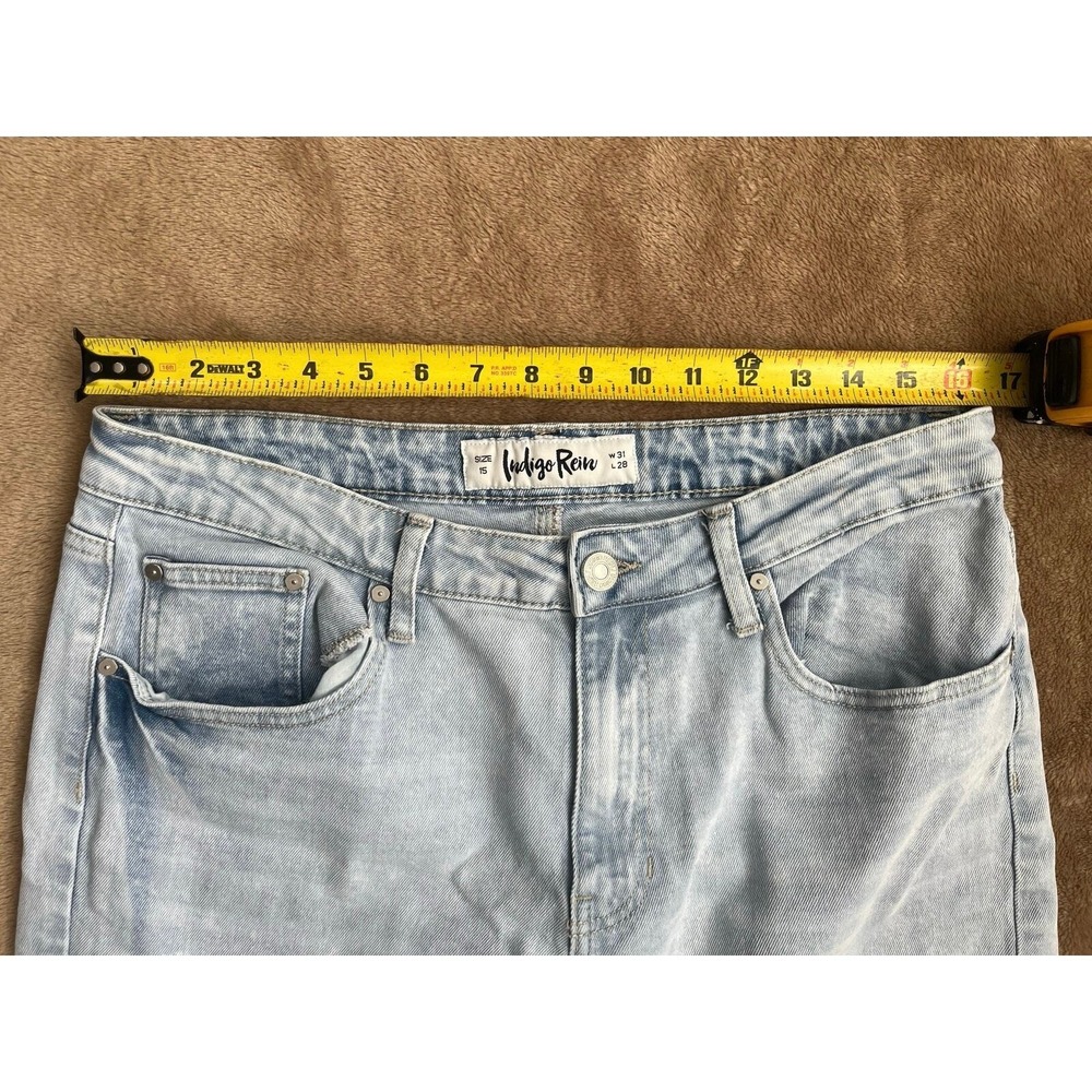 Indigo Rein Multi Color/Patchwork‎ Jeans Women's Size 15, 31x28 - Picture 5 of 8
